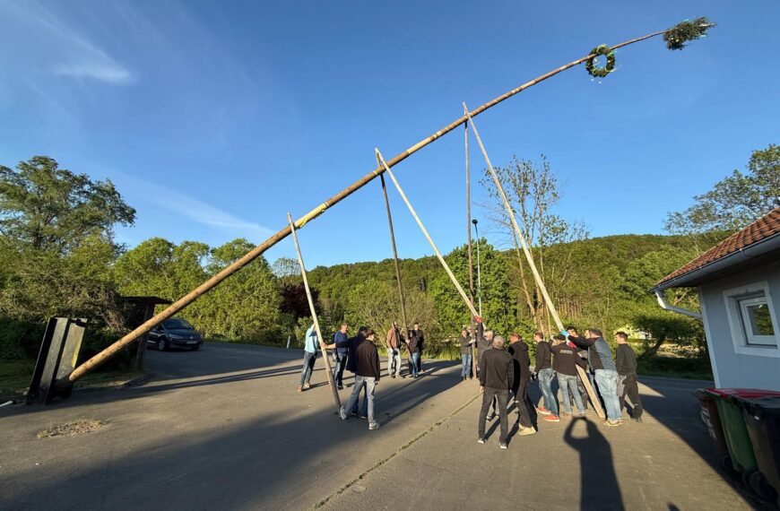 Maibaum aufstellen